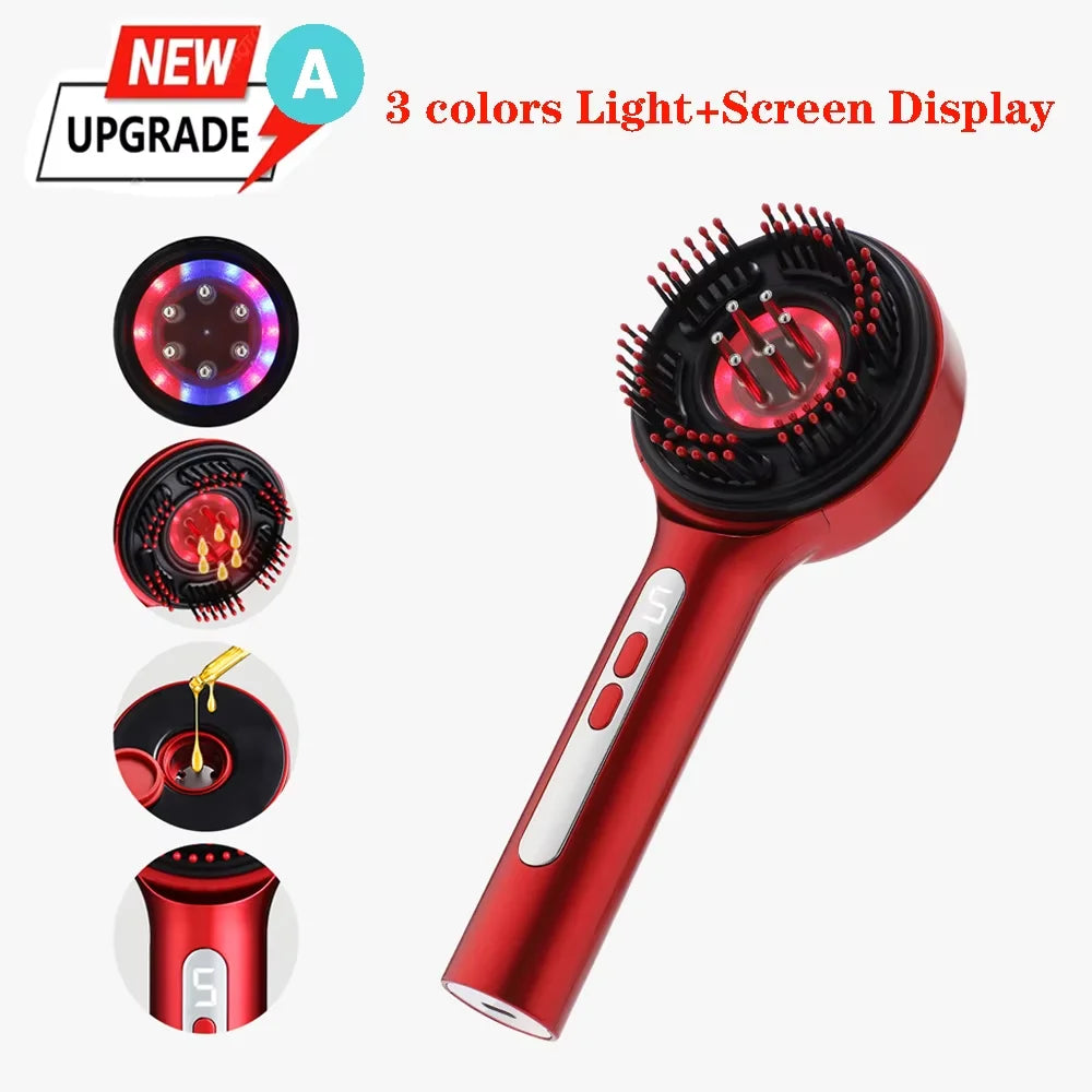 Electric Scalp Massager — Vibrating Hair Growth Comb for Thinning Hair Care
