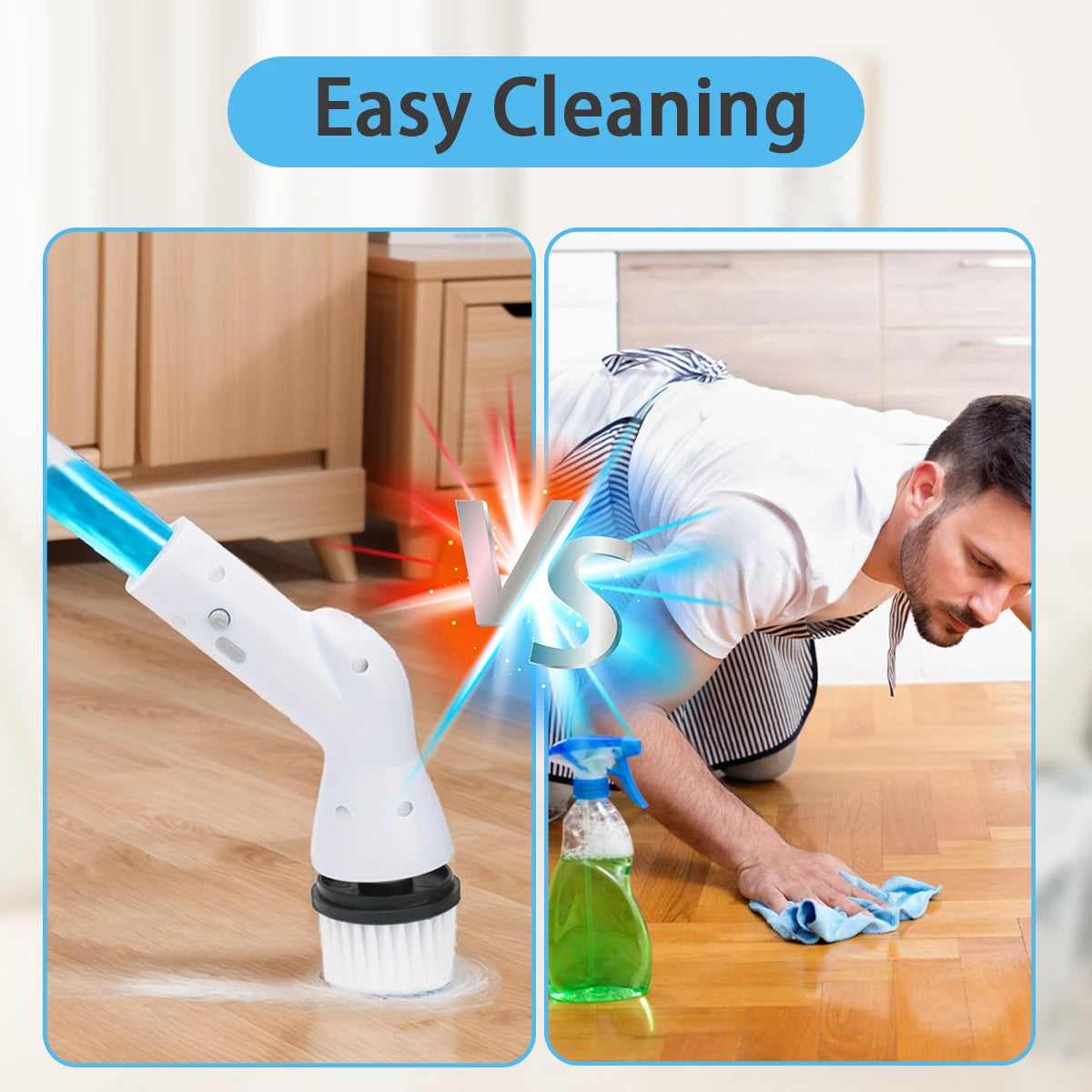 Cordless Electric Spin Scrubber — Rechargeable Power Cleaner for Bathroom, Tile & Car