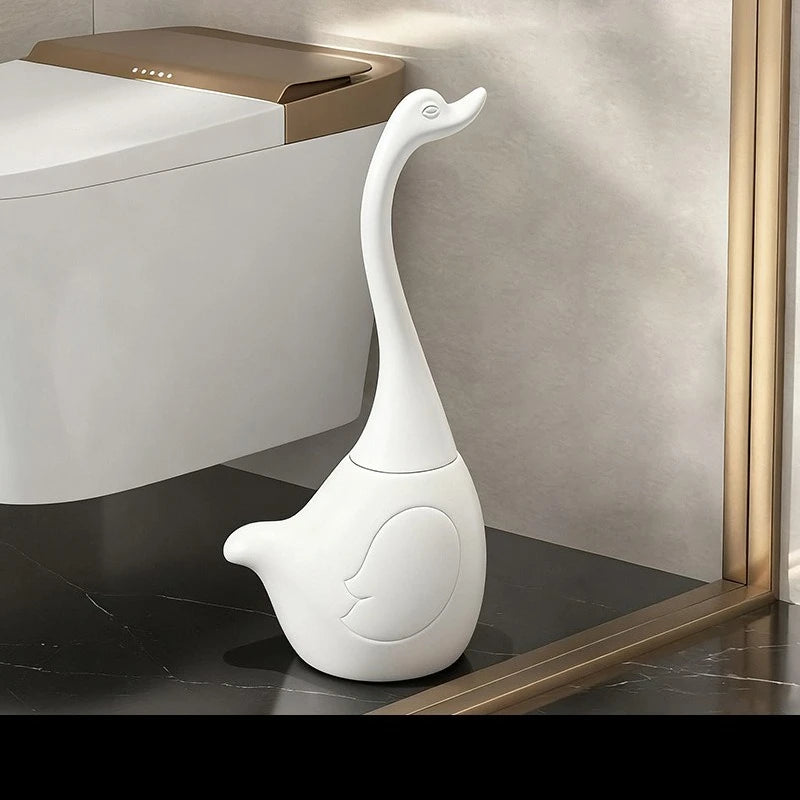 Creative Swan Toilet Brush Household Cleaning Toilet Base Long Handle Cleaning Brush Set Bathroom Decoration Supplies Gift