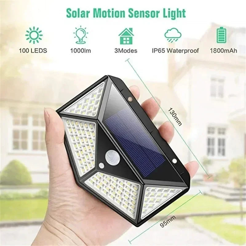 Solar Outdoor Garden Light — Waterproof LED Spotlight with Motion Sensor
