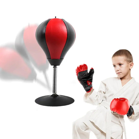 Stress Reliever Punching Bag Toy With Suction Cup Stress Buster Desk Boxing Punch Ball Reduce Tension Toys For Kids