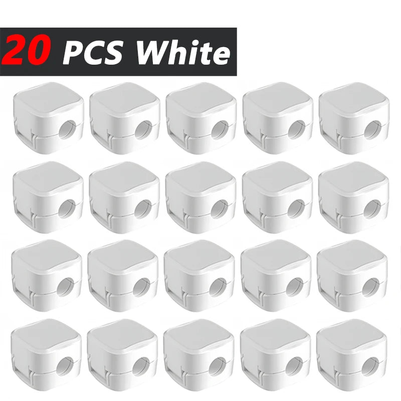 Adhesive Cable Clips — Cord Holder for Desk, Car & Wall