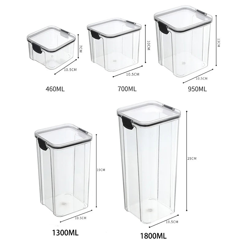 Airtight Kitchen Storage Jars — Moisture-Proof Grain Organizer