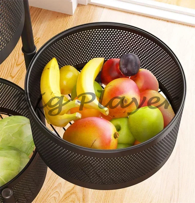 Rolling Kitchen Storage Cart with Wheels — Multi-Tier Organizer for Kitchen, Bathroom & Office