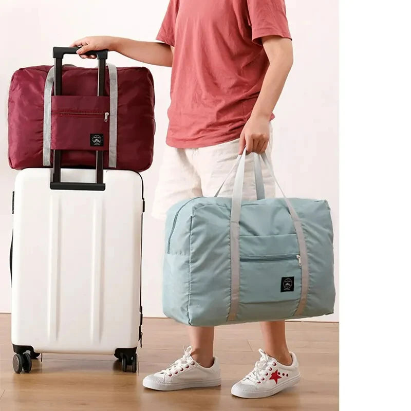 2-Pack Foldable Travel Duffel Bag — Carry On, Weekender & Gym Bag