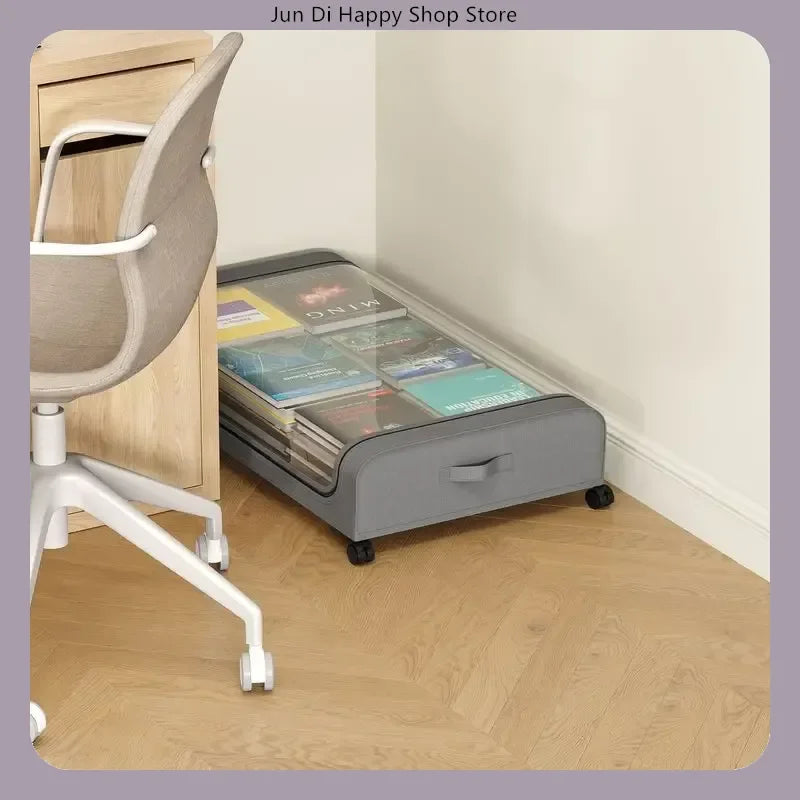 Under Bed Storage Box with Wheels — Dust-Proof Rolling Drawer Organizer