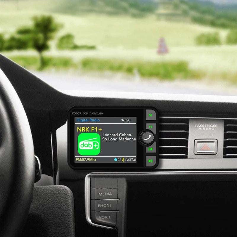 DAB+ Digital Radio Receiver for Car with LCD Screen