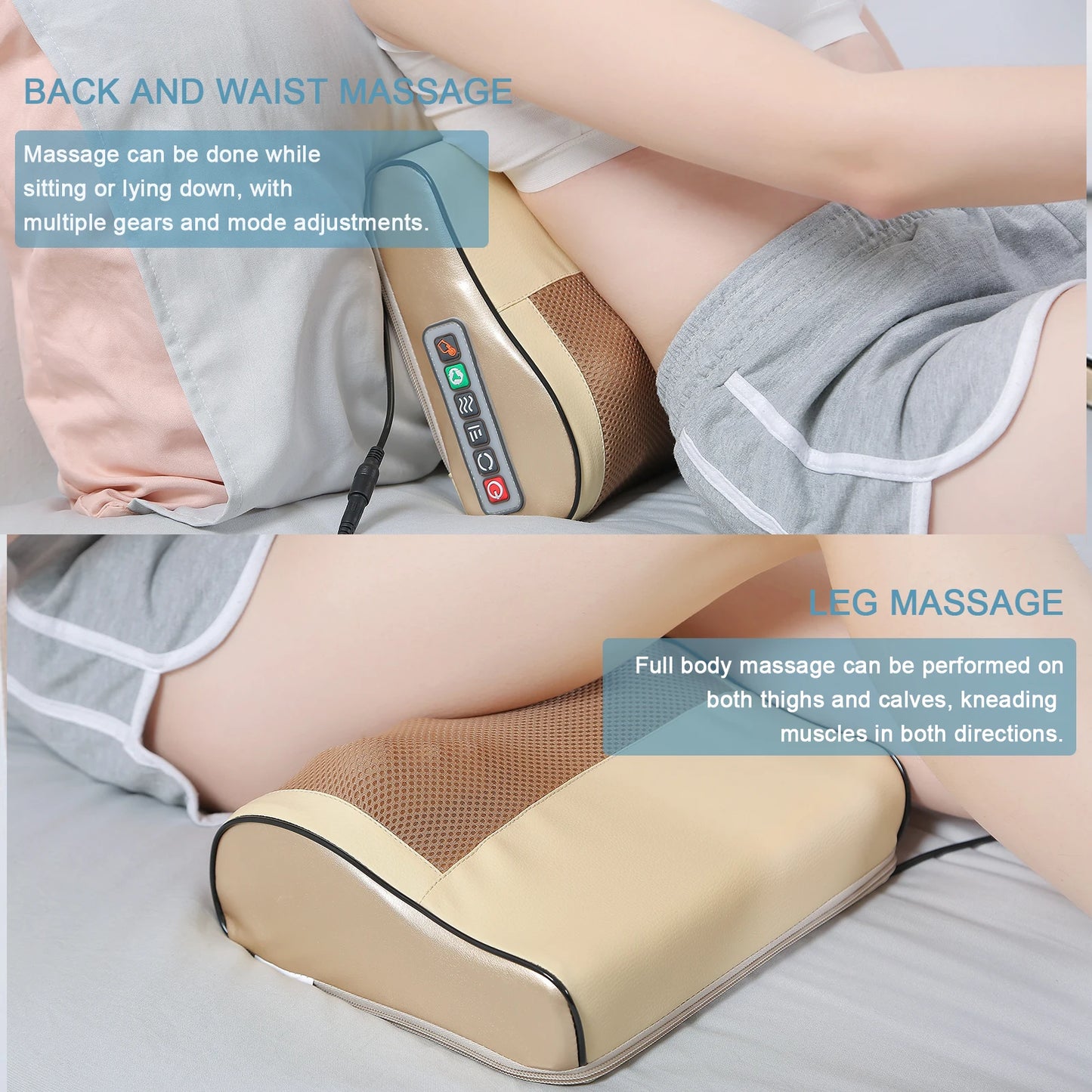 Neck & Shoulder Kneading Massager — Adjustable Hot Compress for Home Use