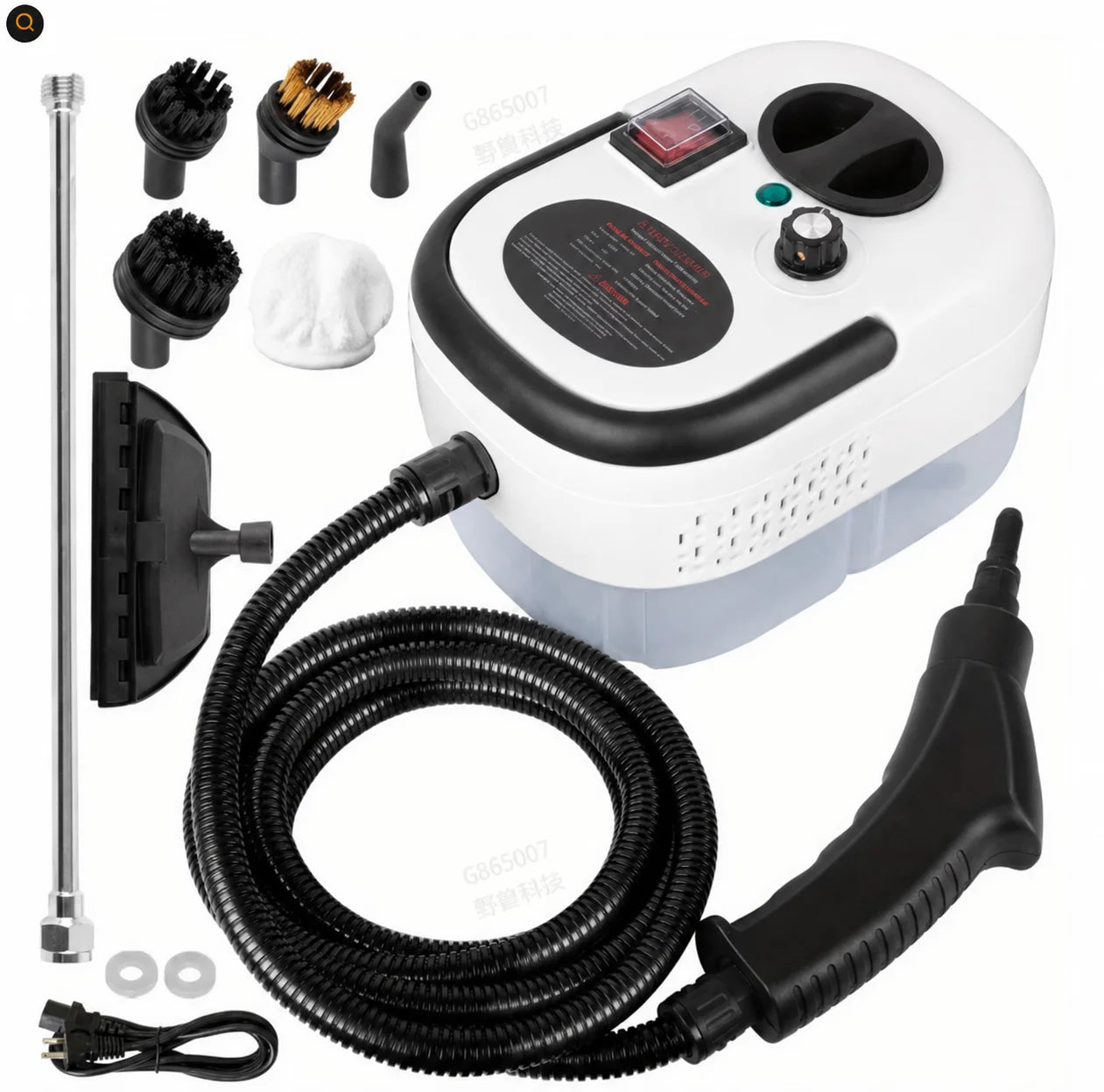 2500W Handheld Steam Cleaner — Chemical-Free Power Cleaner for Tile, Grout, Kitchen & Car