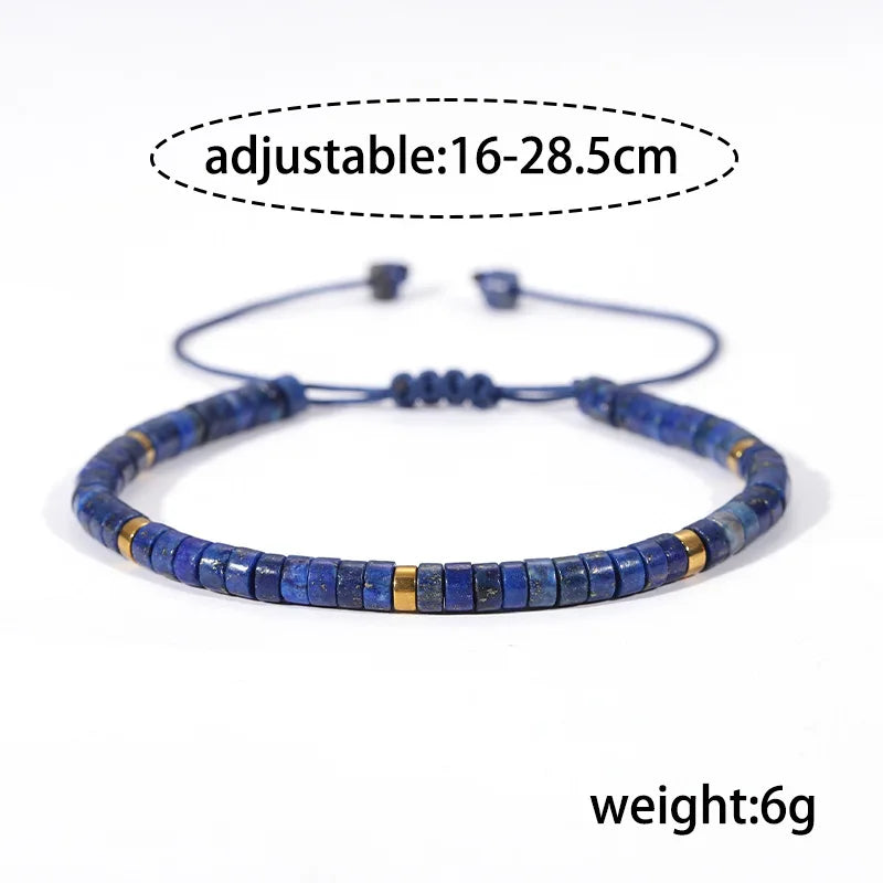 Natural Lapis Lazuli Stone Woven Bracelet
