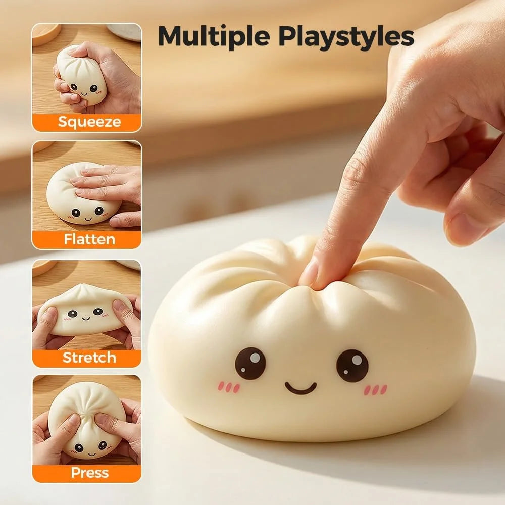Squishy Dumpling Stress Ball Set — Colorful Sensory Squeeze Toy for Anxiety Relief