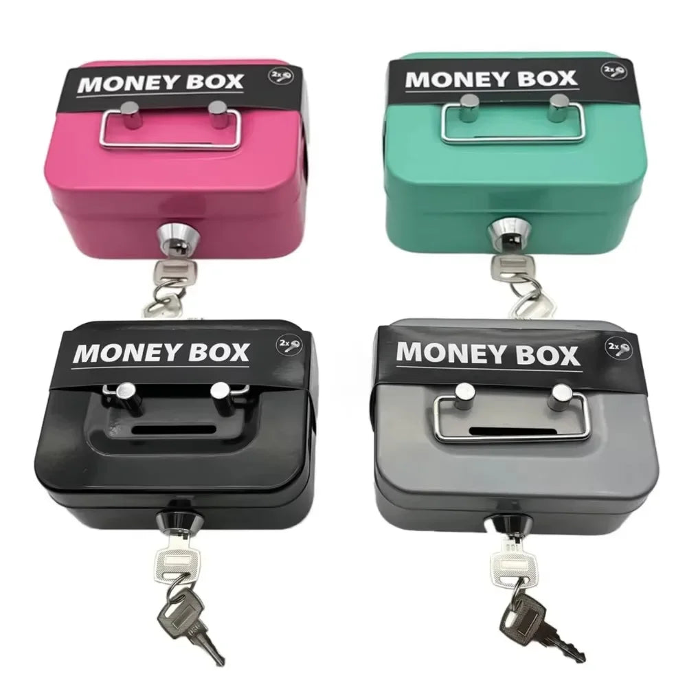 Portable Metal Cash Box with Key Lock