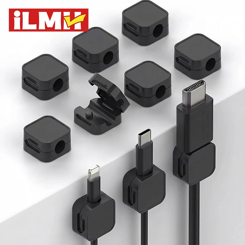 Adhesive Cable Clips — Cord Holder for Desk, Car & Wall