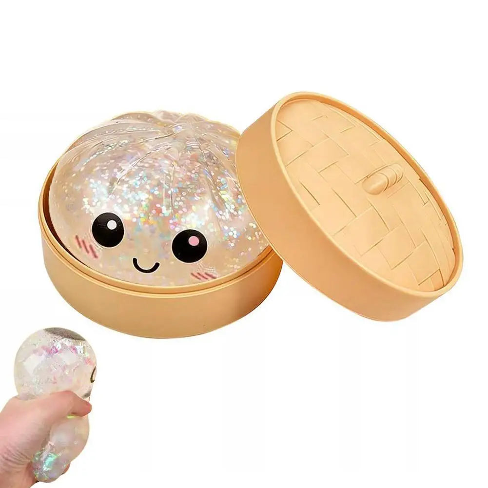 Dumpling Squishy Stress Ball — Colorful Fidget Sensory Toy