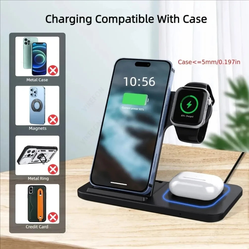 3-in-1 Foldable MagSafe Wireless Charging Station