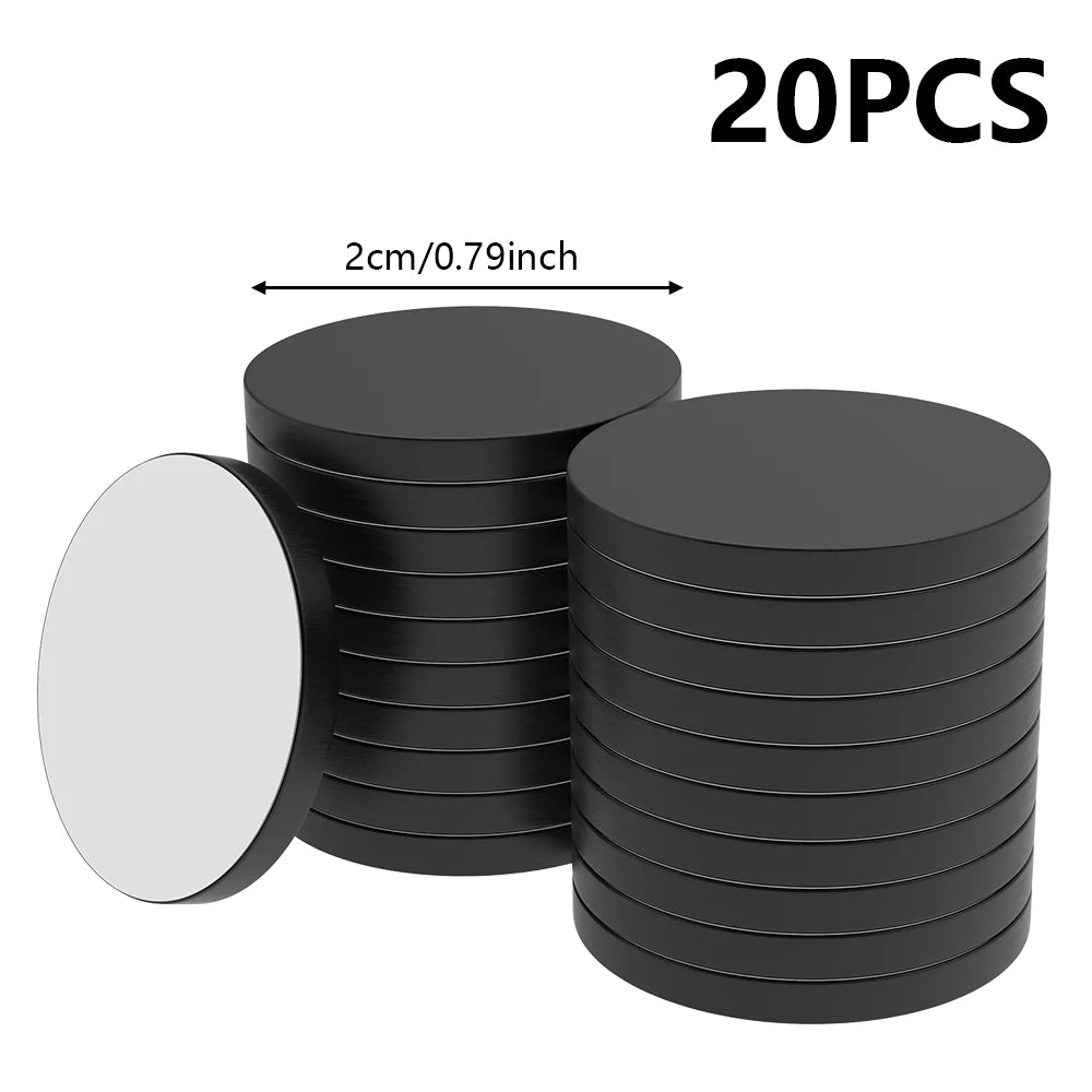 Self-Adhesive Round Magnets — 20×2mm DIY Pack