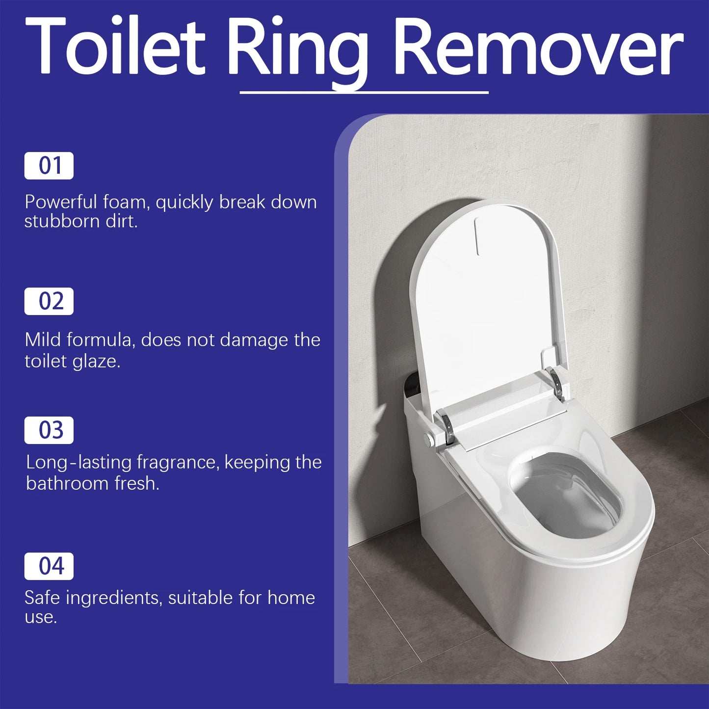 Toilet Foam Cleaner Deep Cleaning Efficient Removing Urinary Scale Eliminate Odors Restoring Toilet Shine Toilet Descaling Agent
