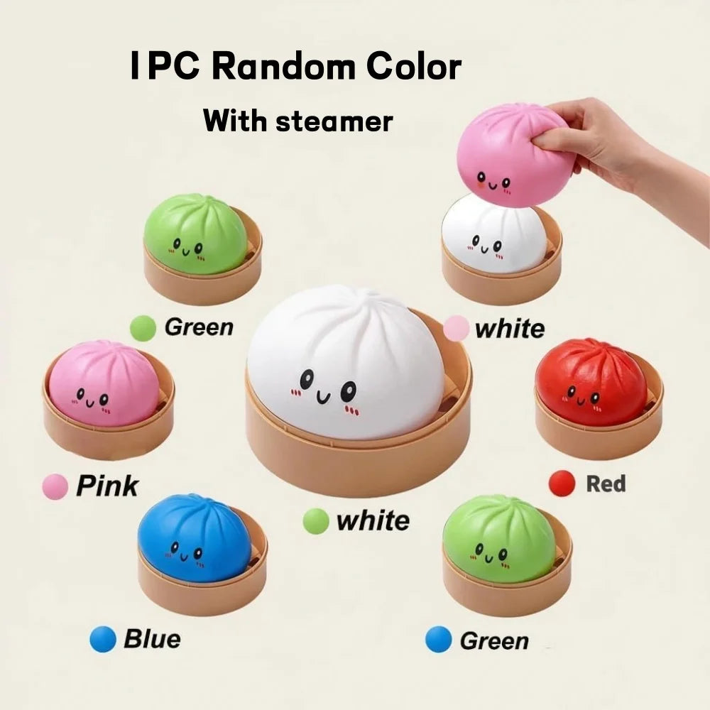 Squishy Dumpling Stress Ball Set — Colorful Sensory Squeeze Toy for Anxiety Relief