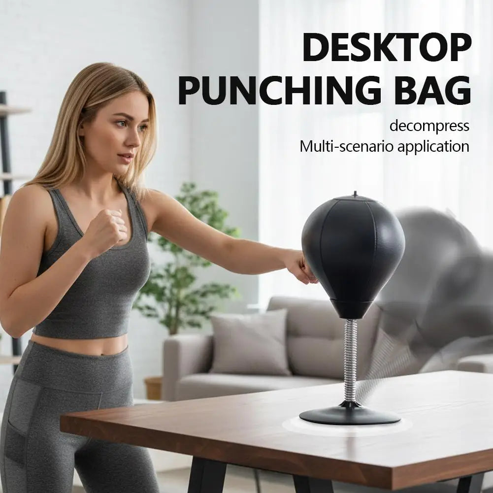 Stress Reliever Punching Bag Toy With Suction Cup Stress Buster Desk Boxing Punch Ball Reduce Tension Toys For Kids