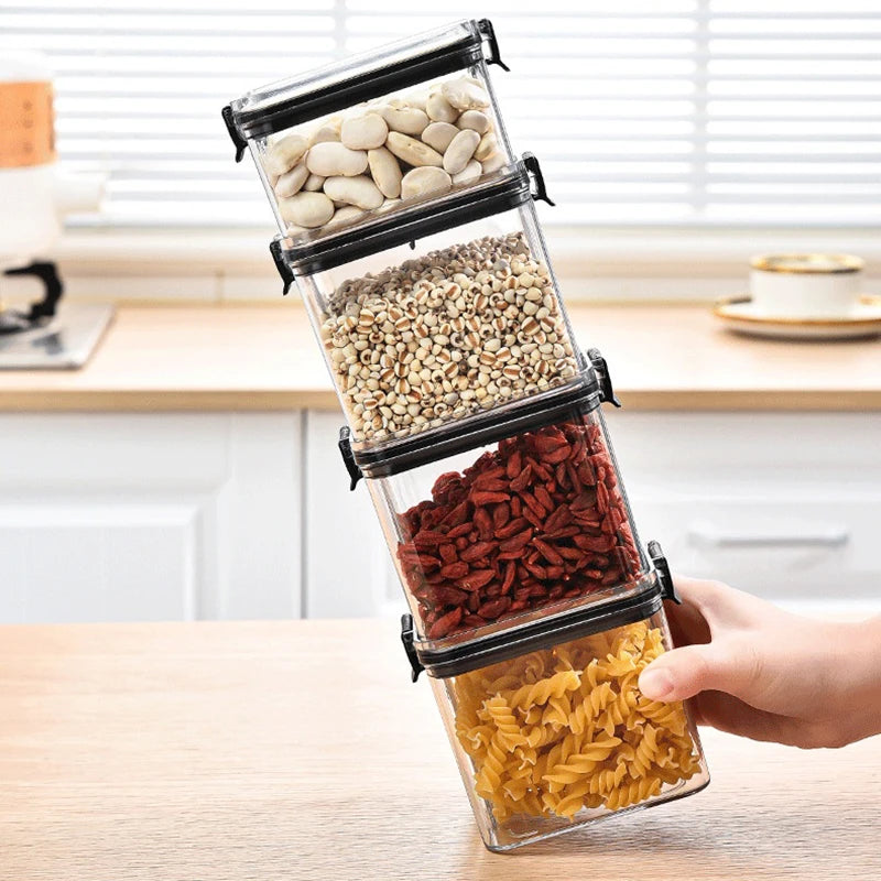 Airtight Kitchen Storage Jars — Moisture-Proof Grain Organizer