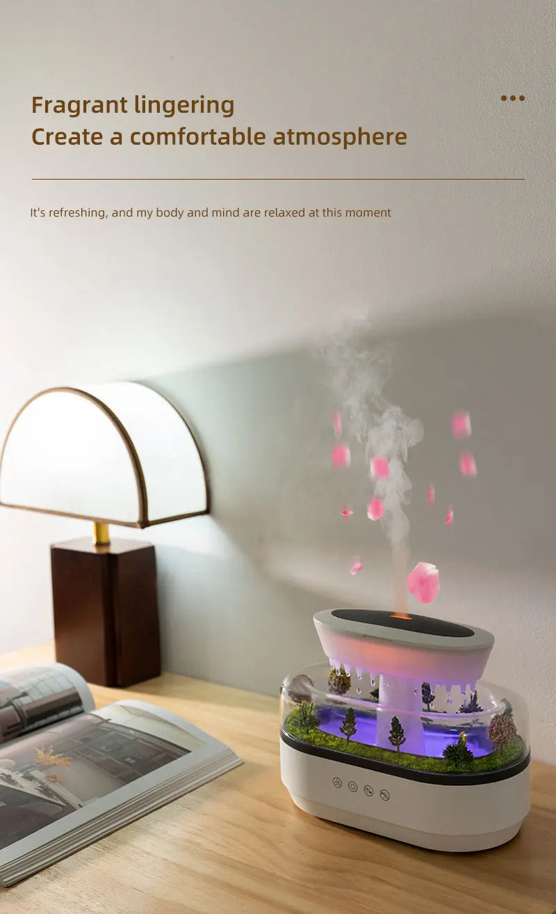 Rain Cloud Aroma Diffuser — Humidifier, Night Light & White Noise