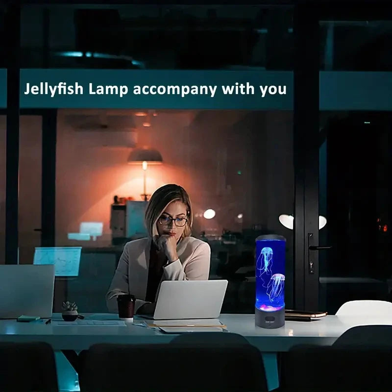 LED Jellyfish Night Light — Colorful Atmosphere Lamp with Remote Control