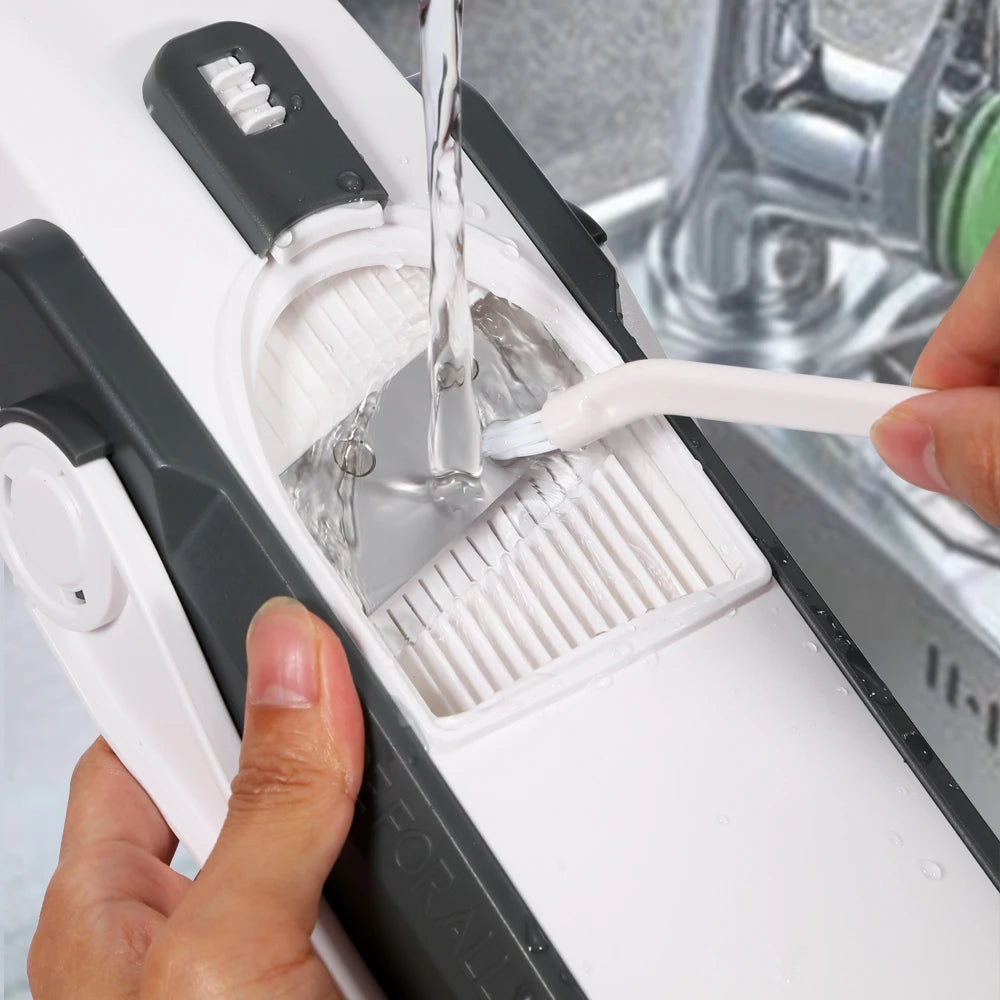 Multifunction Adjustable Mandoline Slicer — Vegetable & Fruit Shredder with Safety Guard
