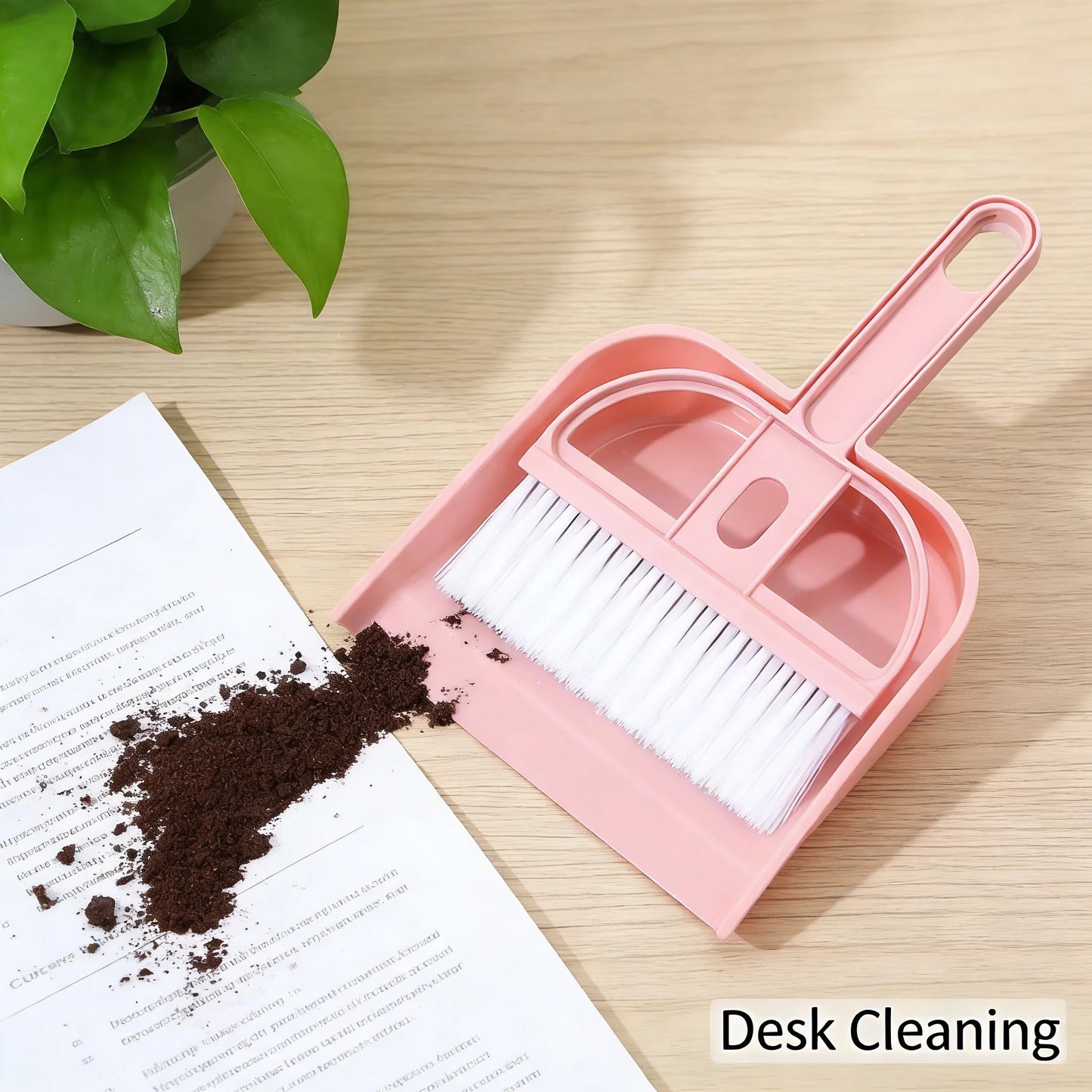 Mini Desk Broom & Dustpan Set — Cute Handheld Brush for Keyboard, Crafts & Tabletop Cleaning