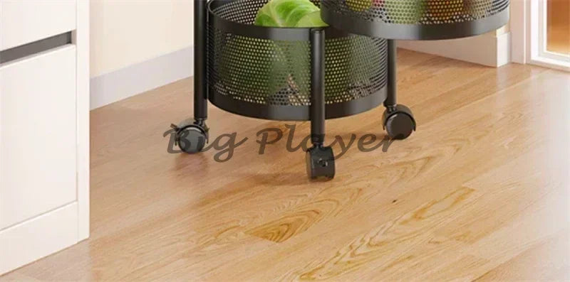 Rolling Kitchen Storage Cart with Wheels — Multi-Tier Organizer for Kitchen, Bathroom & Office