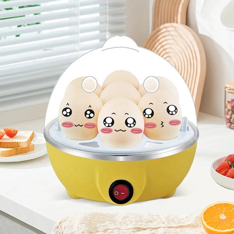 7-Egg Electric Egg Cooker — Auto Shut-Off for Boiled, Poached & Steamed Eggs