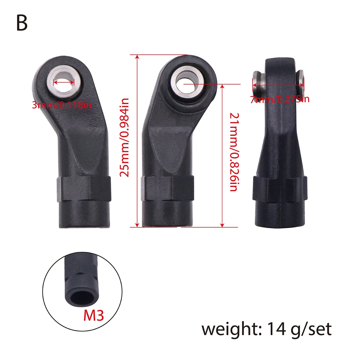 RC Crawler M3 Plastic Rod End Link Balls (10pcs)