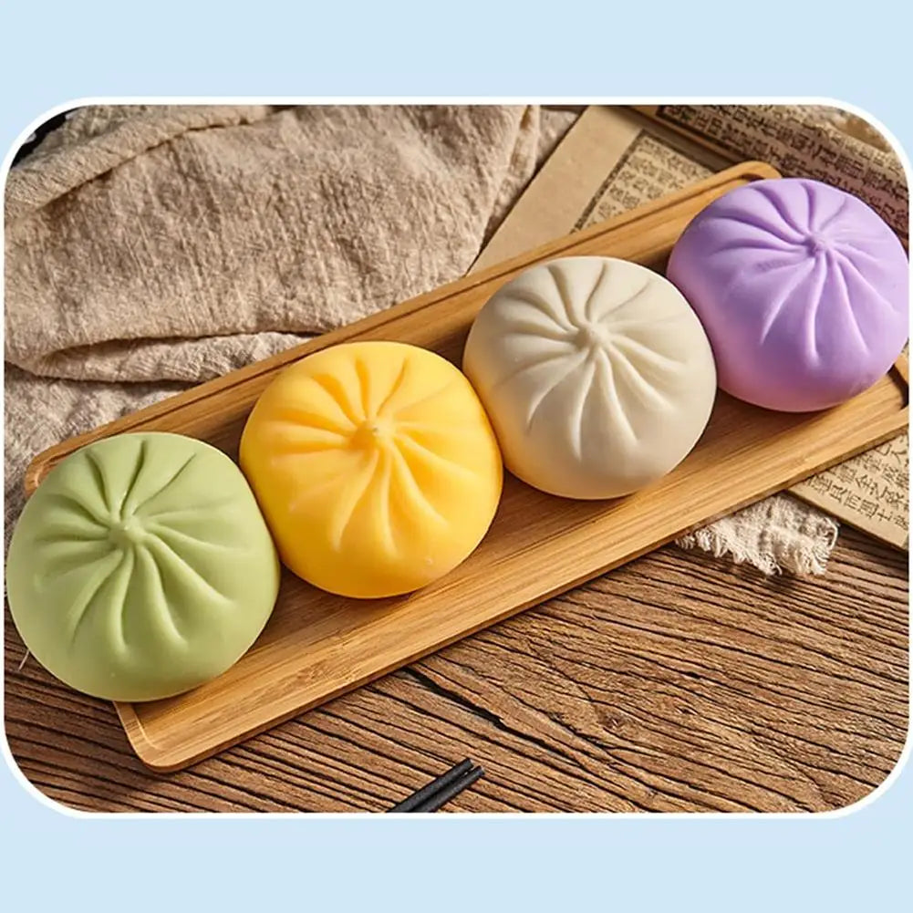 Dumpling Squishy Stress Ball — Colorful Fidget Sensory Toy