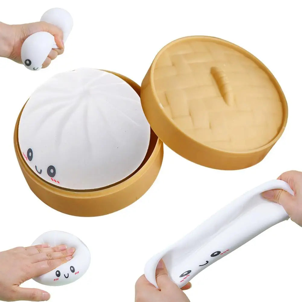 Dumpling Squishy Stress Ball — Colorful Fidget Sensory Toy