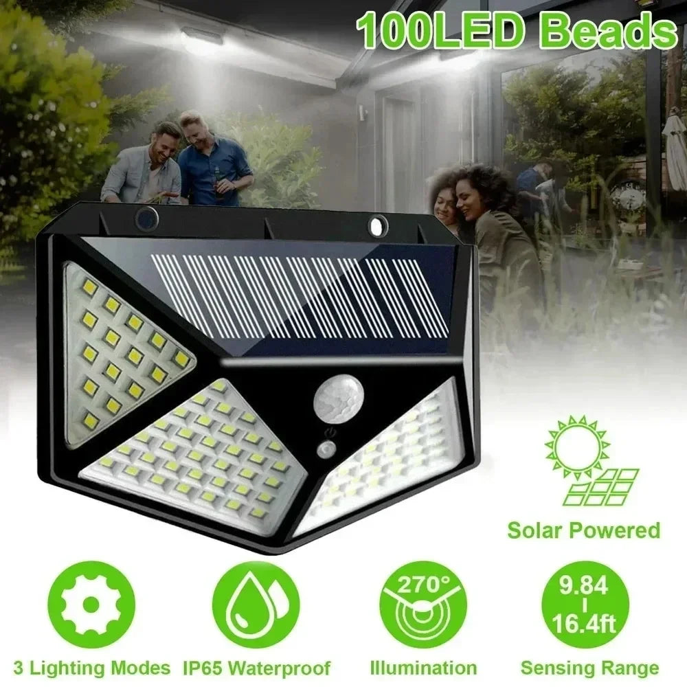 Solar Outdoor Garden Light — Waterproof LED Spotlight with Motion Sensor