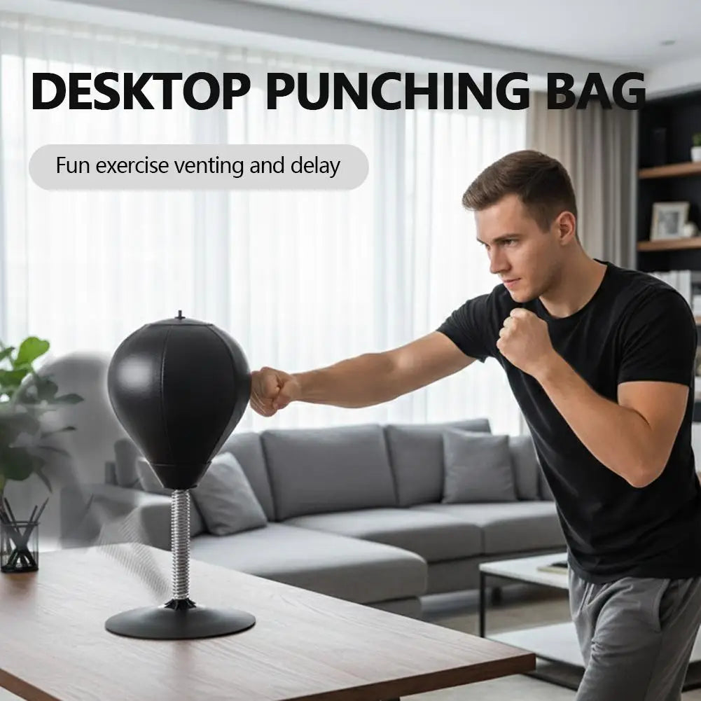 Stress Reliever Punching Bag Toy With Suction Cup Stress Buster Desk Boxing Punch Ball Reduce Tension Toys For Kids