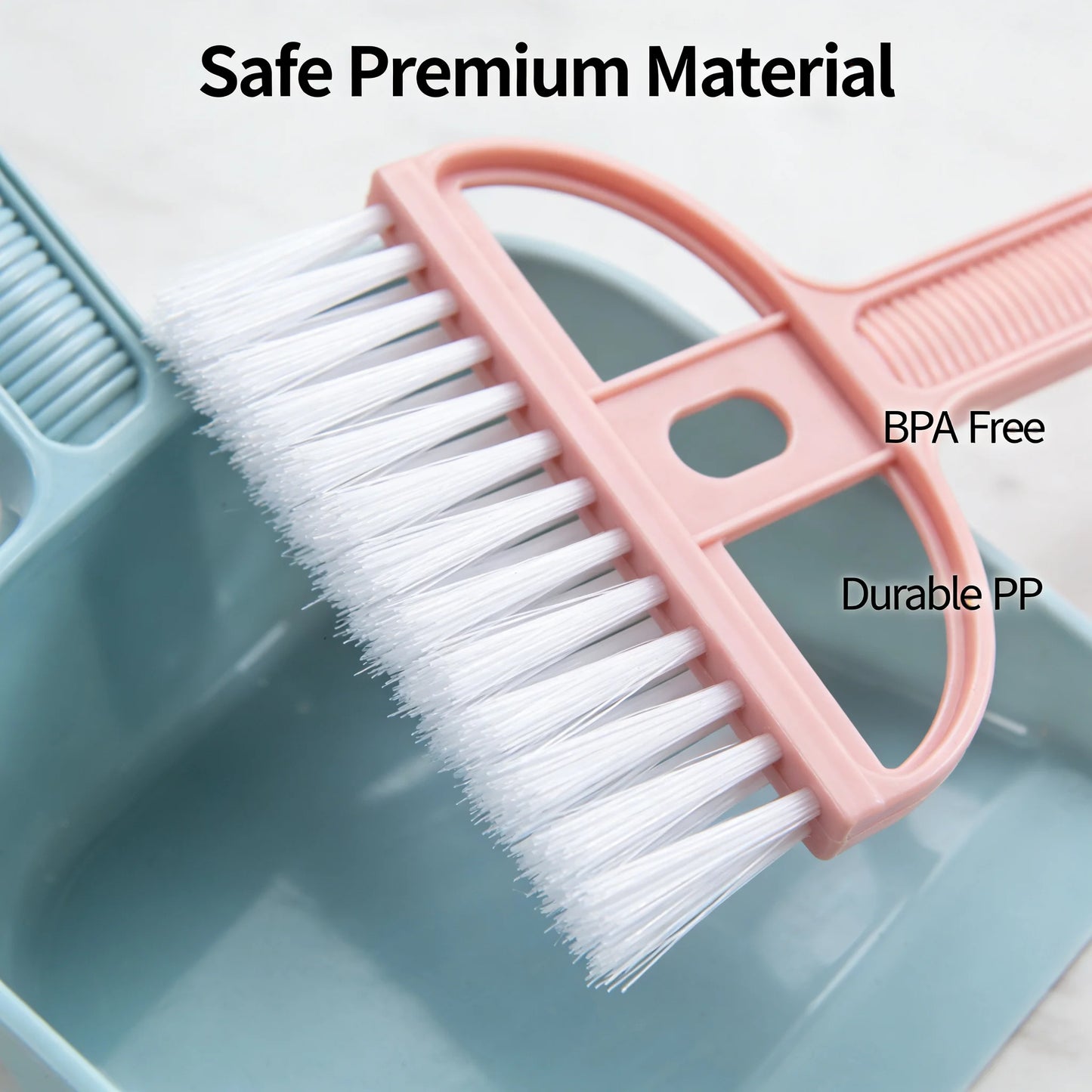 Mini Desk Broom & Dustpan Set — Cute Handheld Brush for Keyboard, Crafts & Tabletop Cleaning