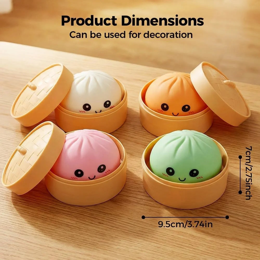 Squishy Dumpling Stress Ball Set — Colorful Sensory Squeeze Toy for Anxiety Relief