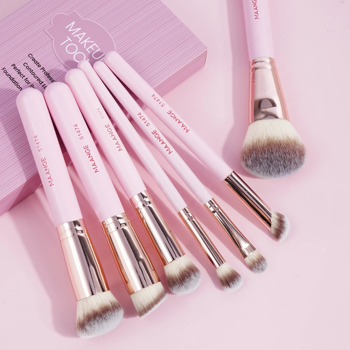 MAANGE 7-Piece Makeup Brush Set — Foundation, Concealer & Eyeshadow Brushes