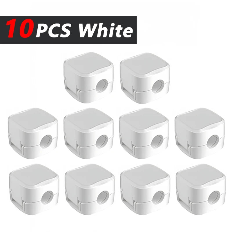 Adhesive Cable Clips — Cord Holder for Desk, Car & Wall