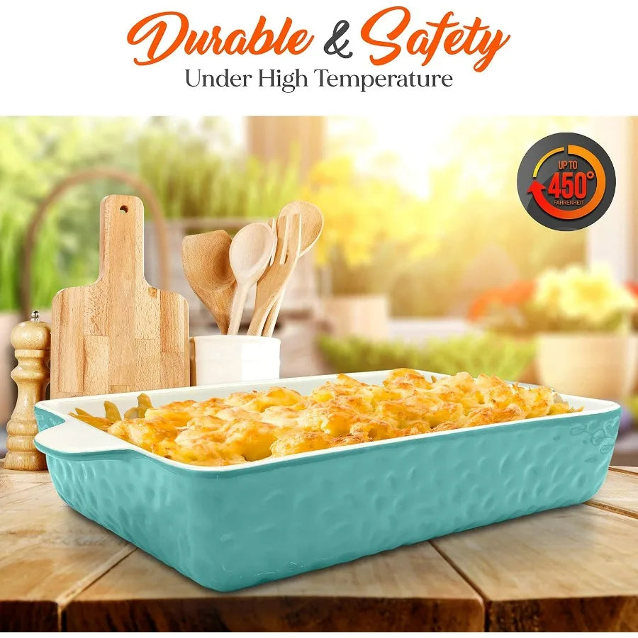 3-Piece Nonstick Ceramic Bakeware Set — PFOA/PFOS/PTFE-Free, Oven-Safe to 446°F
