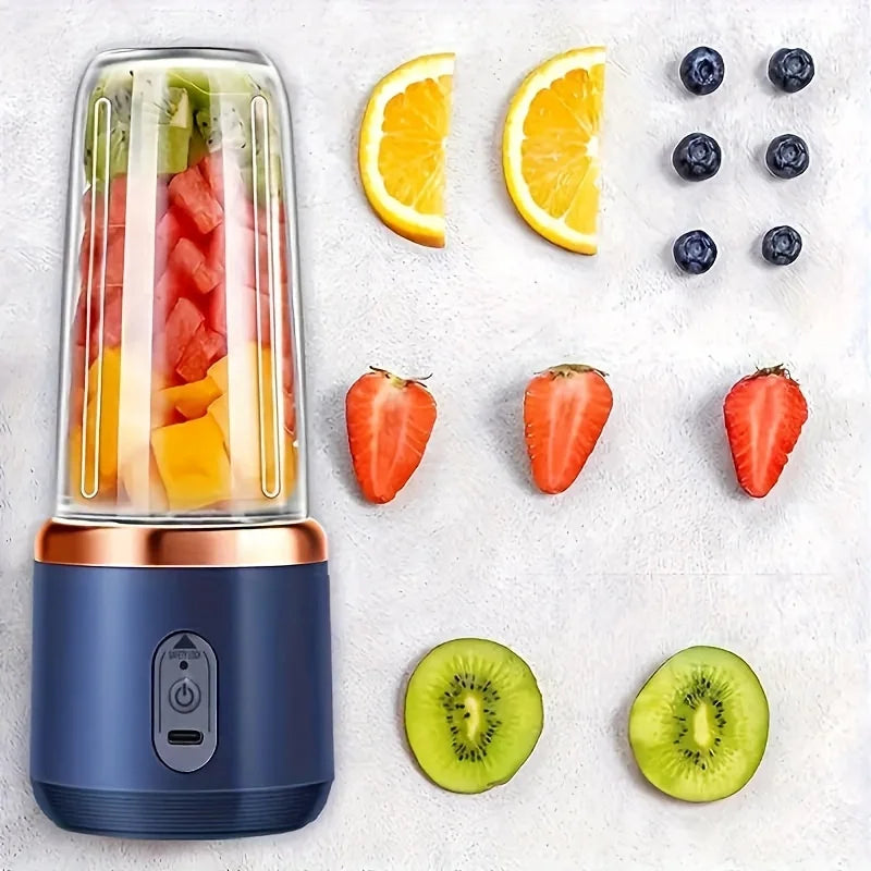 Portable Rechargeable Blender — 400ml Cordless Personal Juicer Cup for Smoothies On the Go