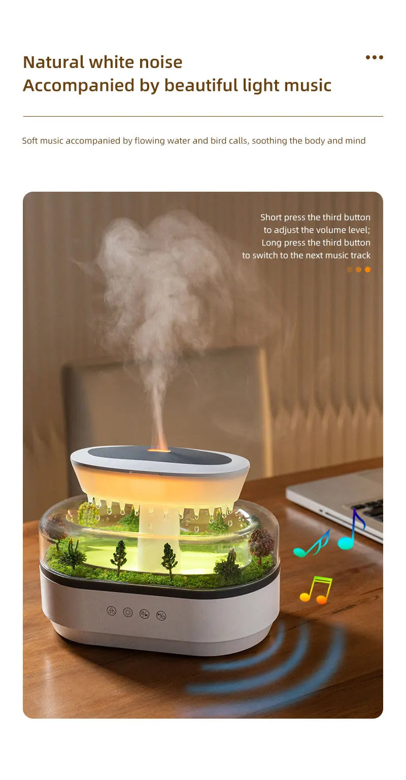 Rain Cloud Aroma Diffuser — Humidifier, Night Light & White Noise