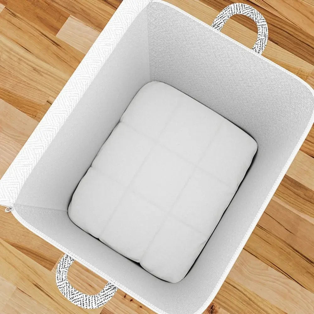 Foldable Closet Storage Bag with Zipper — Dust-Proof Quilt & Comforter Organizer Bin