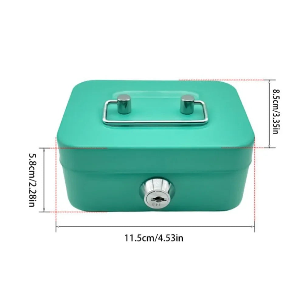 Portable Metal Cash Box with Key Lock