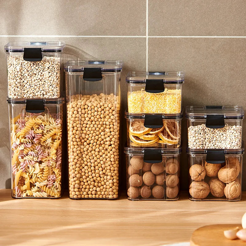 Airtight Kitchen Storage Jars — Moisture-Proof Grain Organizer
