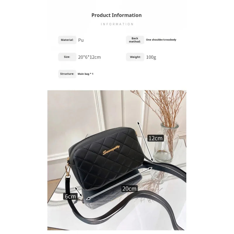 Tassel Crossbody Bag — Quilted Chain Shoulder Bag for Women