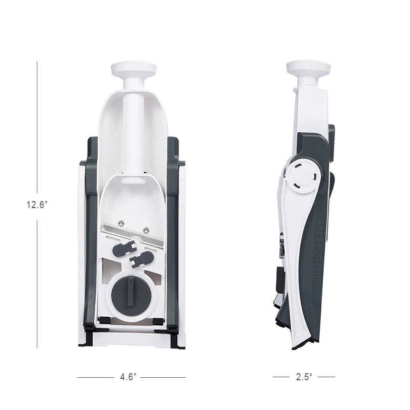 Multifunction Adjustable Mandoline Slicer — Vegetable & Fruit Shredder with Safety Guard