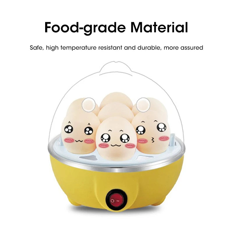 7-Egg Electric Egg Cooker — Auto Shut-Off for Boiled, Poached & Steamed Eggs