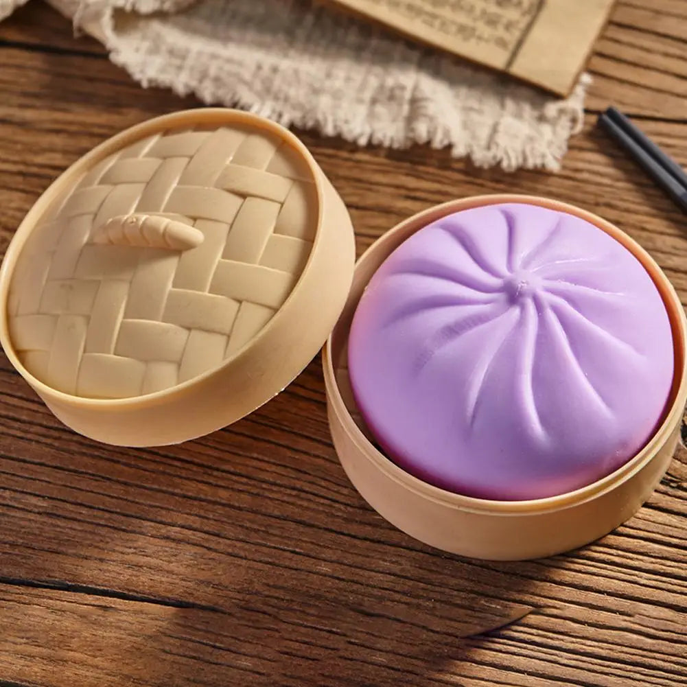 Dumpling Squishy Stress Ball — Colorful Fidget Sensory Toy