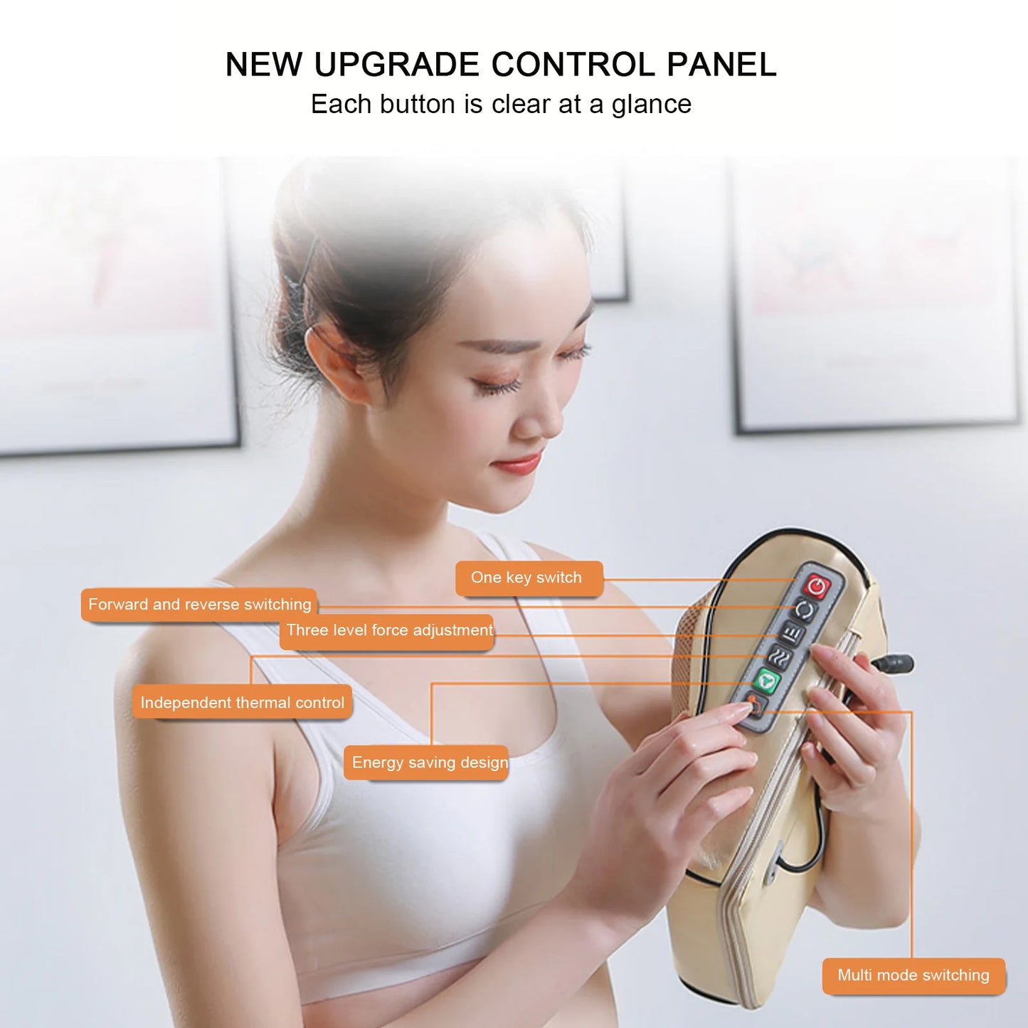 Neck & Shoulder Kneading Massager — Adjustable Hot Compress for Home Use